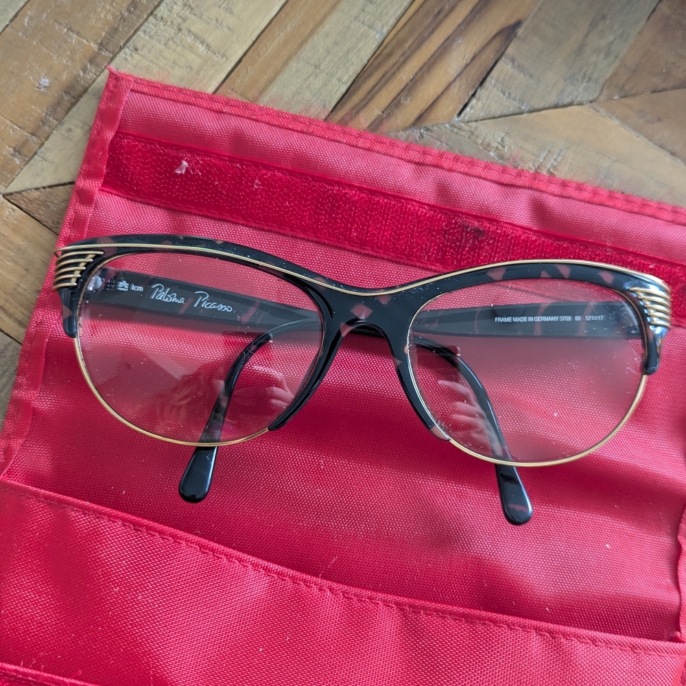 Picasso Black and Gold Eye Glasses